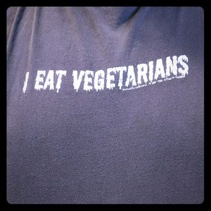 I eat vegetarian horror dark humor zombie t-shirt